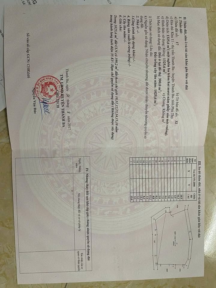 Bán Đất Vườn Phú Thọ 1300m² - Chính Chủ, Giá Tốt