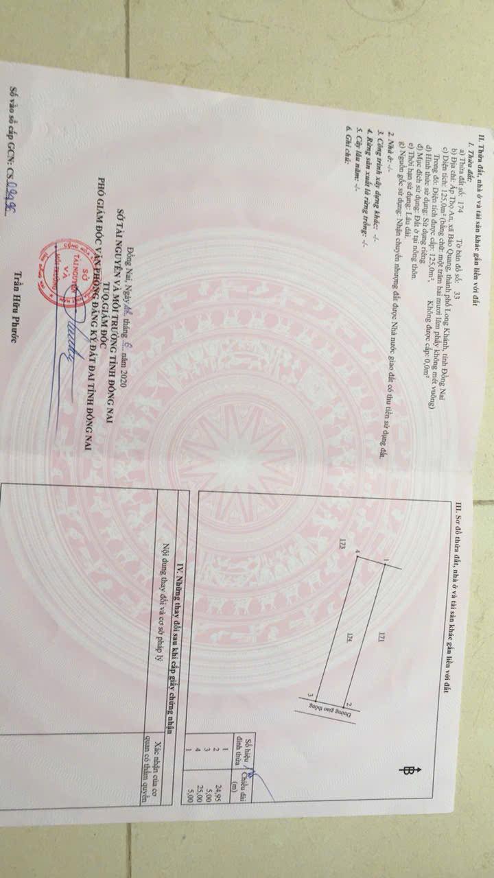 Đất nền Bảo Quang Long Khánh 125m² giá 920 triệu - Sổ đỏ chính chủ