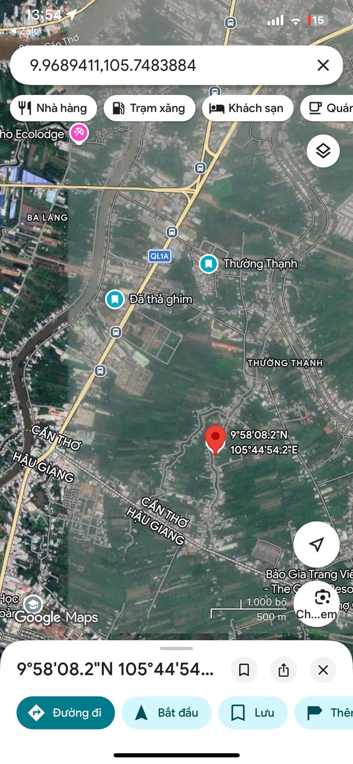 Bán đất Cần Thơ 1999m² đường Huỳnh Thị Nở - Lý tưởng nghỉ dưỡng ven rạch