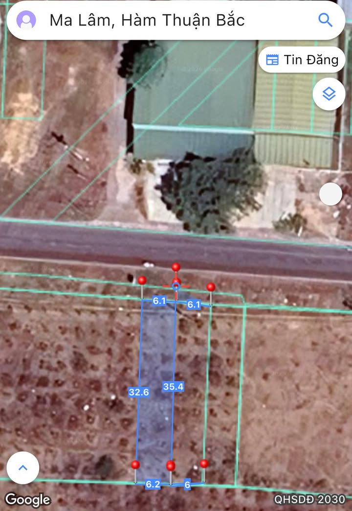 Đất thổ cư Phan Thiết 198m² - Sổ đỏ chính chủ, giá 1.02 tỷ