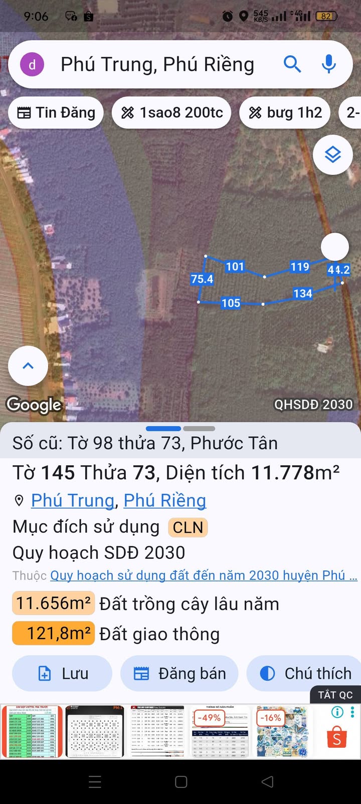 Bán đất vườn Phước An Hớn Quản 1.48ha giá 2.65 tỷ - Đầu tư sinh lời ngay!
