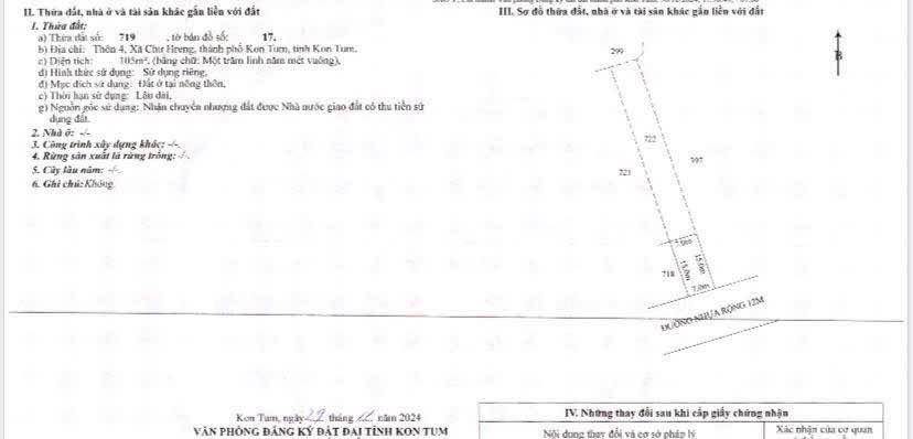 Đất nền Xã Chư Reng, Kon Tum 420m² - Đường to ô tô, thổ cư 100%!
