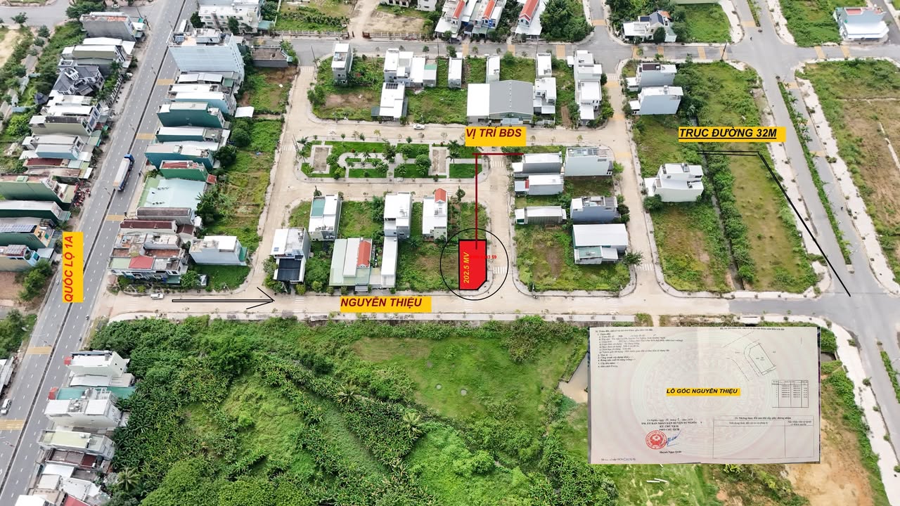 Đất Lô Góc TT. La Hà 202.5m² - Sổ Hồng Đô Thị, Giá 2.5 Tỷ