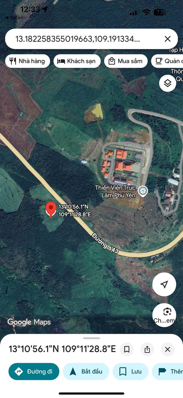 Đất Vườn 18000m² Mặt Tiền DT643, Tuy An, Phú Yên - Giá 2 Tỷ