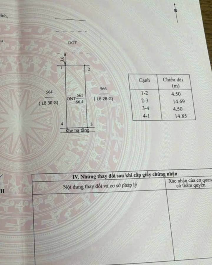 Bán đất Vũ Lạc, Trần Lãm, Thái Bình 66.5m² - Hướng Bắc, Lô Đẹp