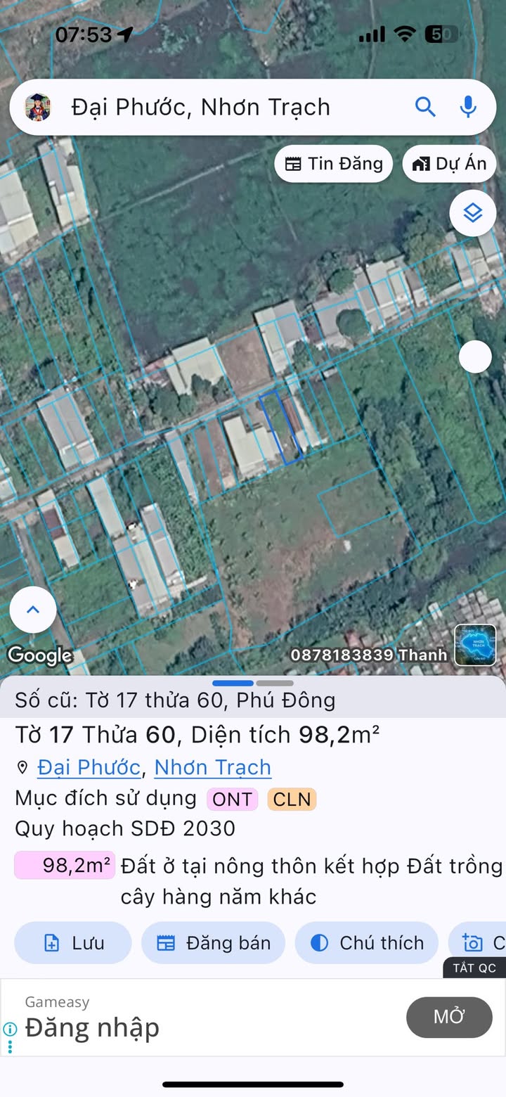 Đất nền Đại Phước, Nhơn Trạch 100m² - Sổ hồng riêng, giá đầu tư 1.35 tỷ