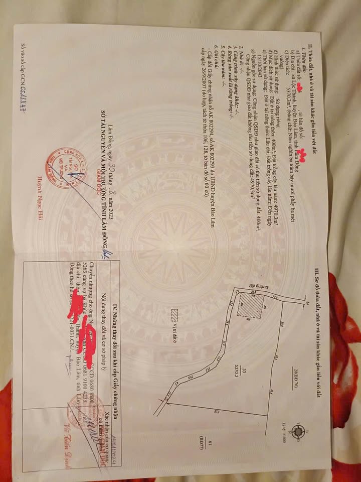 Đất vườn Lộc Thành Lâm Đồng 5370m² giá 3.3 tỷ - Sổ đỏ chính chủ