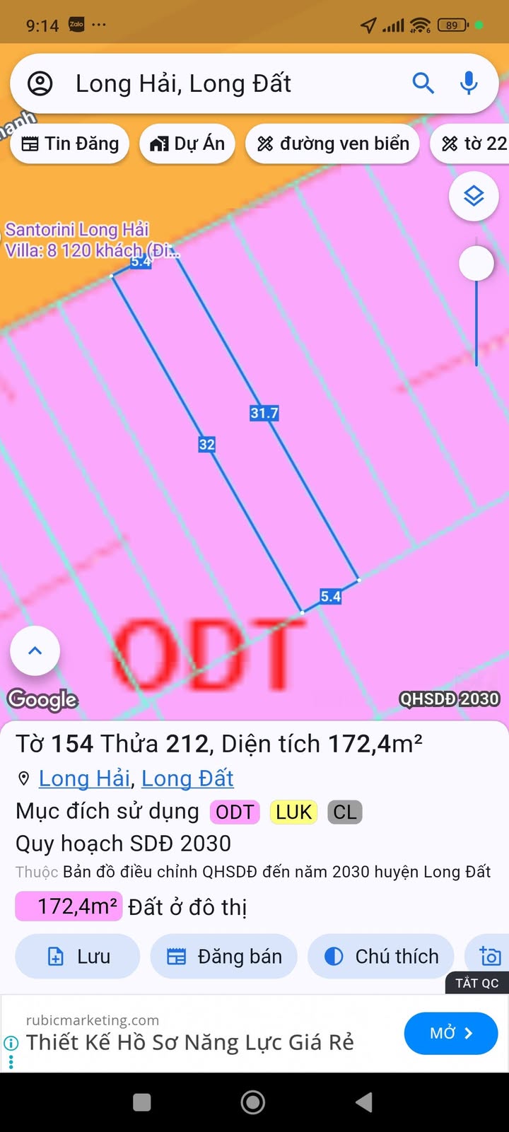 Đất Mặt Tiền Nguyễn Chí Thanh Long Hải - Kinh Doanh Khách Sạn, 172m², 4.8 Tỷ