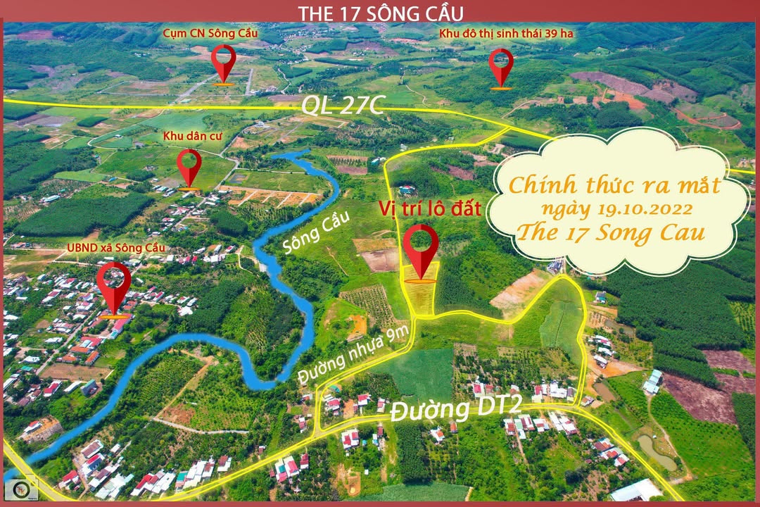 Đất Sông Cầu 387m² - Sổ Thổ Cư, Gần KCN, Giá 490 Triệu