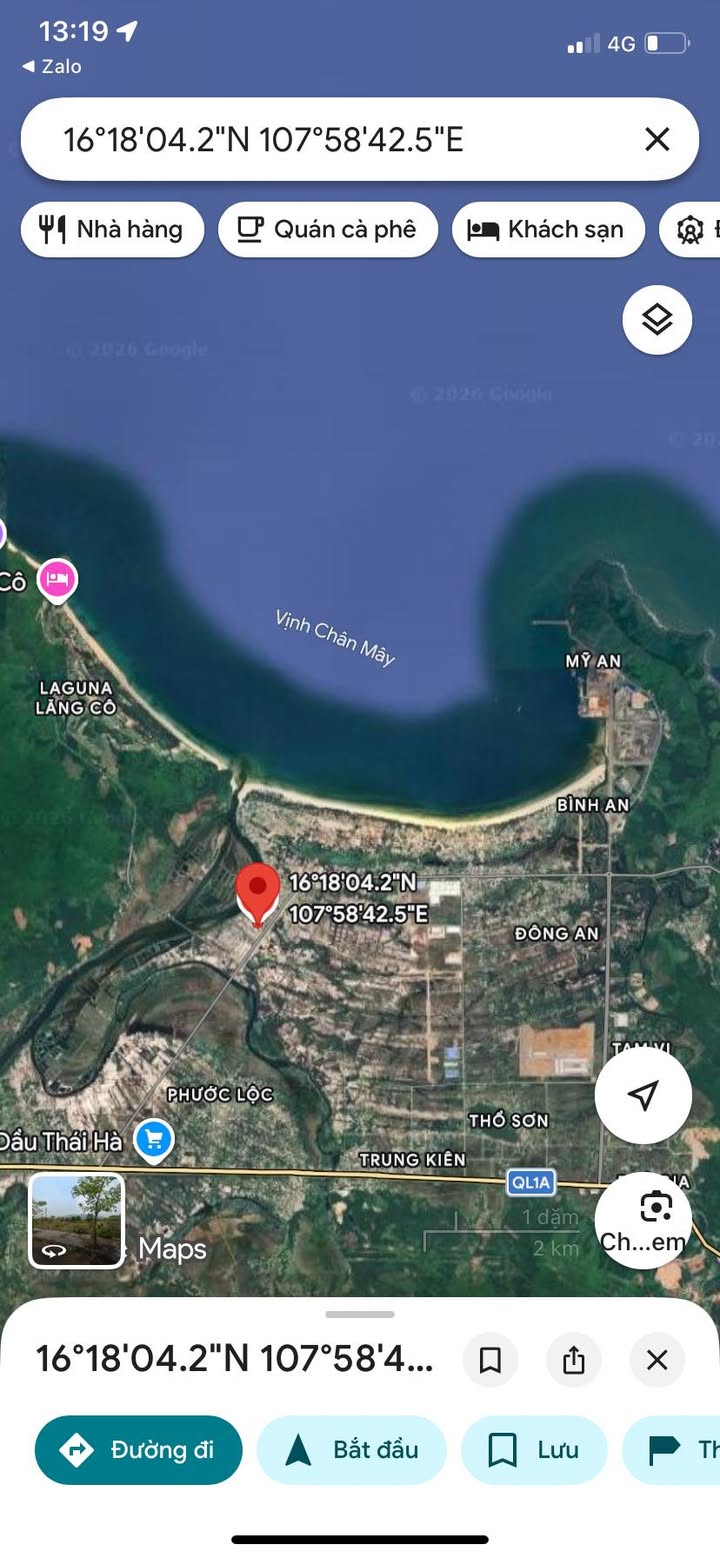 Đất nền Chân Mây Lăng Cô 600m² thỏa thuận - Sổ đỏ chính chủ