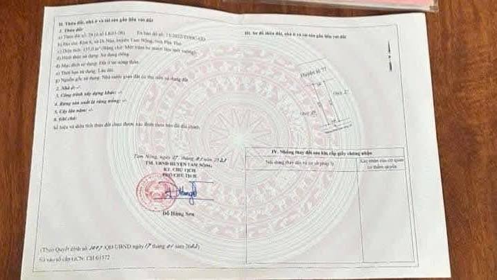 Bán Đất Dị Nậu, Tam Nông: 135m² Mặt Đường Huyện Lộ 77, Giá 1.x Tỷ, Kinh Doanh Thuận Tiện