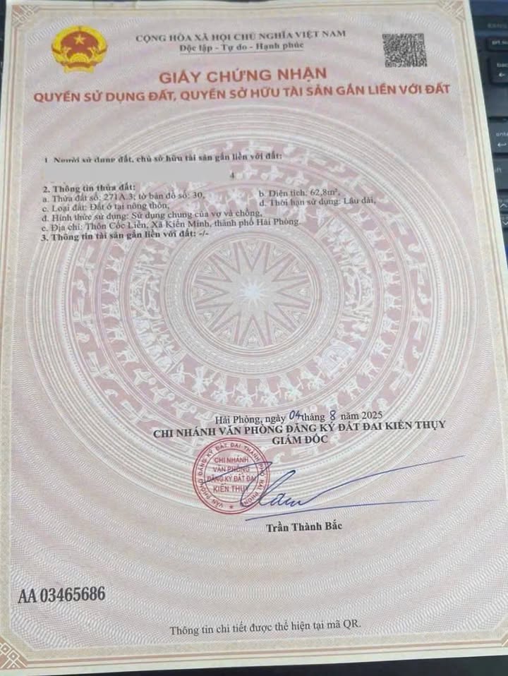 Đất Minh Tân Kiến Thụy 63m² 1,5 tỷ - Đường to ô tô