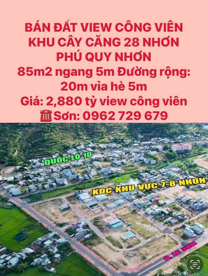Đất Nền Nhơn Phú, Quy Nhơn 85m² 2.88 tỷ - Tiềm Năng Tăng Giá Vượt Trội!