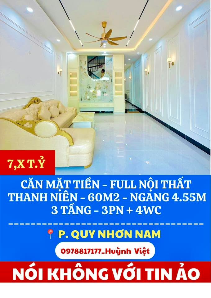 Nhà Mặt Tiền Kinh Doanh Thanh Niên, Quy Nhơn - 60m² Gần Biển, 7 Tỷ