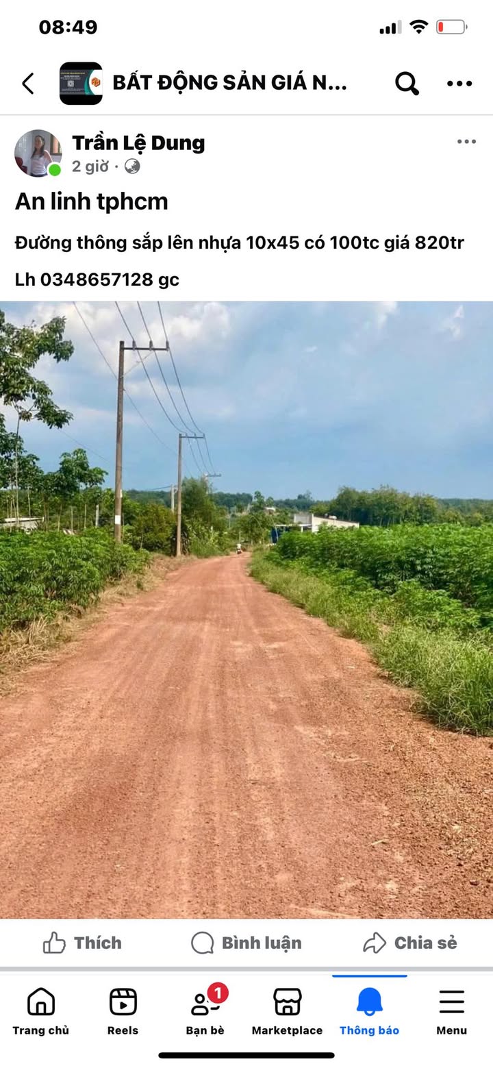 Đất nền An Linh, Phú Giáo 450m² - Pháp lý rõ ràng