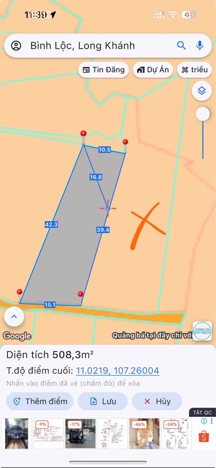 Đất nền Xã Bình Lộc, Long Khánh 500m² giá 500 triệu - Sổ đỏ chính chủ!