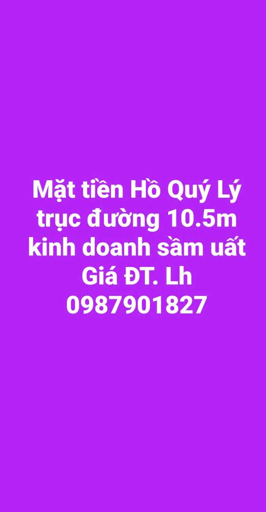 Bán Đất Mặt Tiền Kinh Doanh Hồ Quý Ly, Đà Nẵng - 95m² - 10 Tỷ