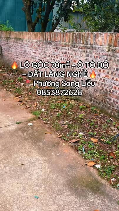 Đất Lô Góc 70m² Song Liễu - Ô Tô Đỗ Tận Nơi, Giá Tốt Đầu Tư