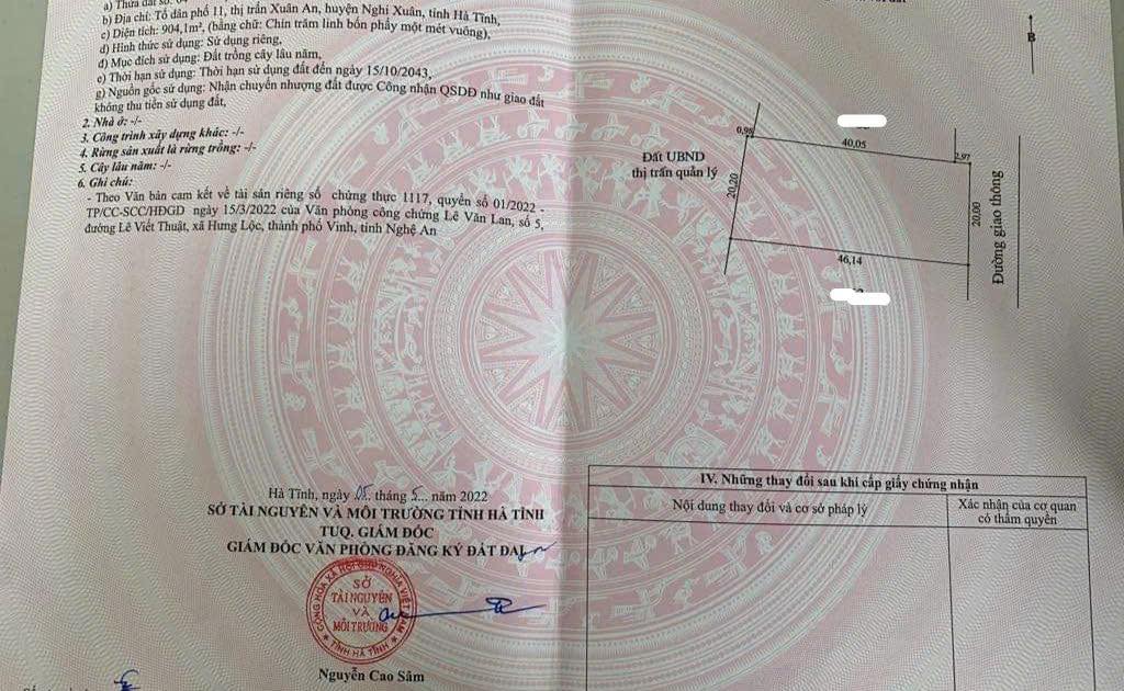 Đất Nền Hơn 900m² Mặt Tiền Đường Nguyễn Nghiễm, Hà Tĩnh - Giá Đầu Tư 5 Tỷ