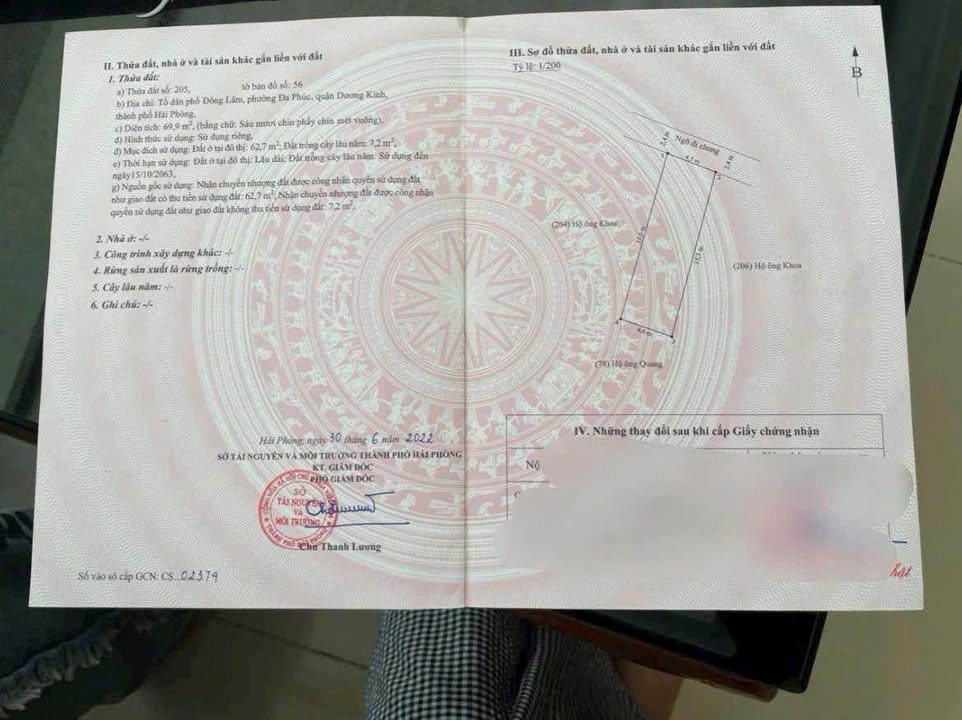 Đất nền Đông Lãm, Dương Kinh 70m² giá 1.69 tỷ - Sổ đỏ chính chủ