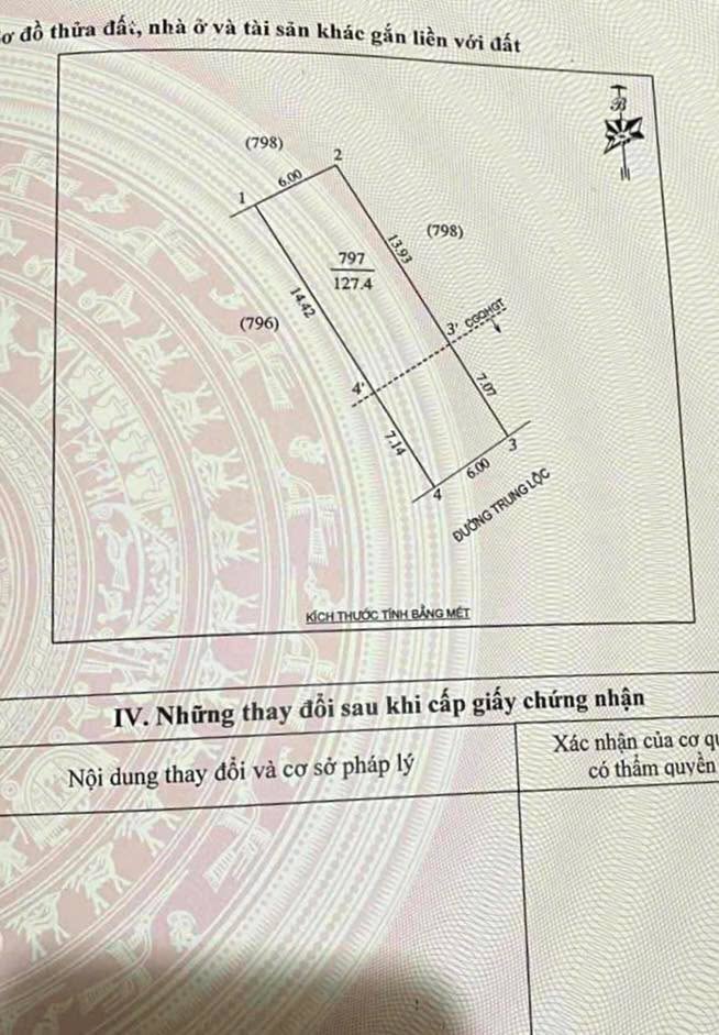 Bán Đất Mặt Tiền Đường Trung Lộc, Vinh - 127m² Sẵn Sàng Kinh Doanh