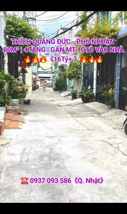 Nhà riêng Phường 4 Phú Nhuận 80m² 16.5 tỷ - Ô tô vào tận nhà!
