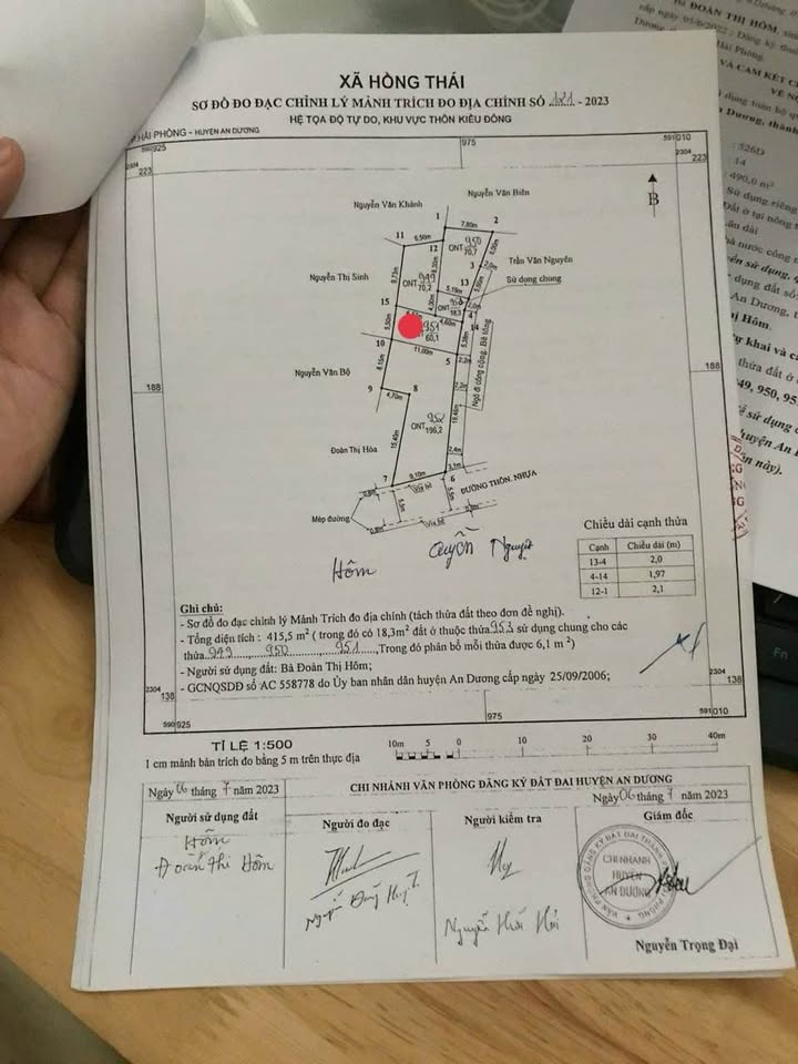 Lô đất Kiều Đông, An Dương 60m² hơn 1 tỷ - Sổ đỏ chính chủ