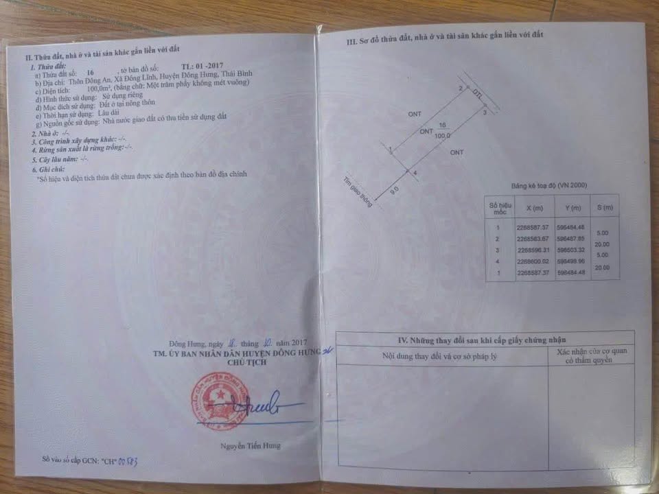 Đất nền Đông An, Thái Thụy 100m² - Tiềm năng tăng giá!