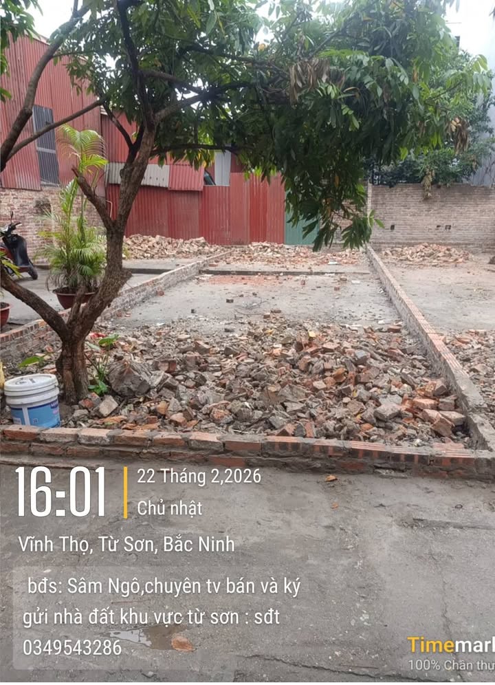 Đất nền Vĩnh Thọ Từ Sơn 55m² - Sổ đỏ sẵn, ô tô vào nhà, giá 2.5 tỷ