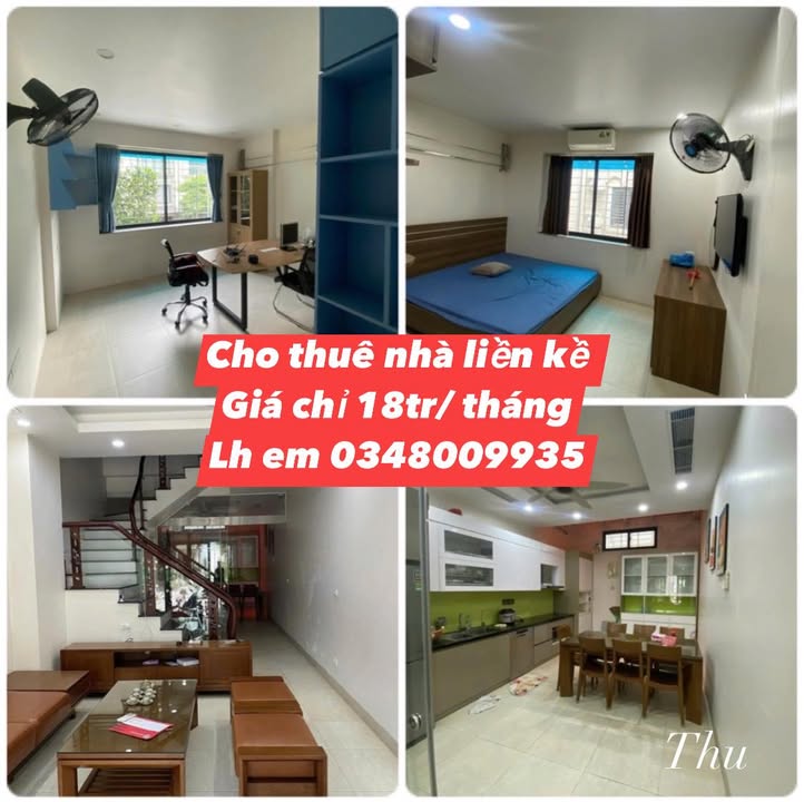 Cho thuê nhà liền kề Geleximco Lê Trọng Tấn 60m² - Sẵn nội thất, 18 triệu/tháng