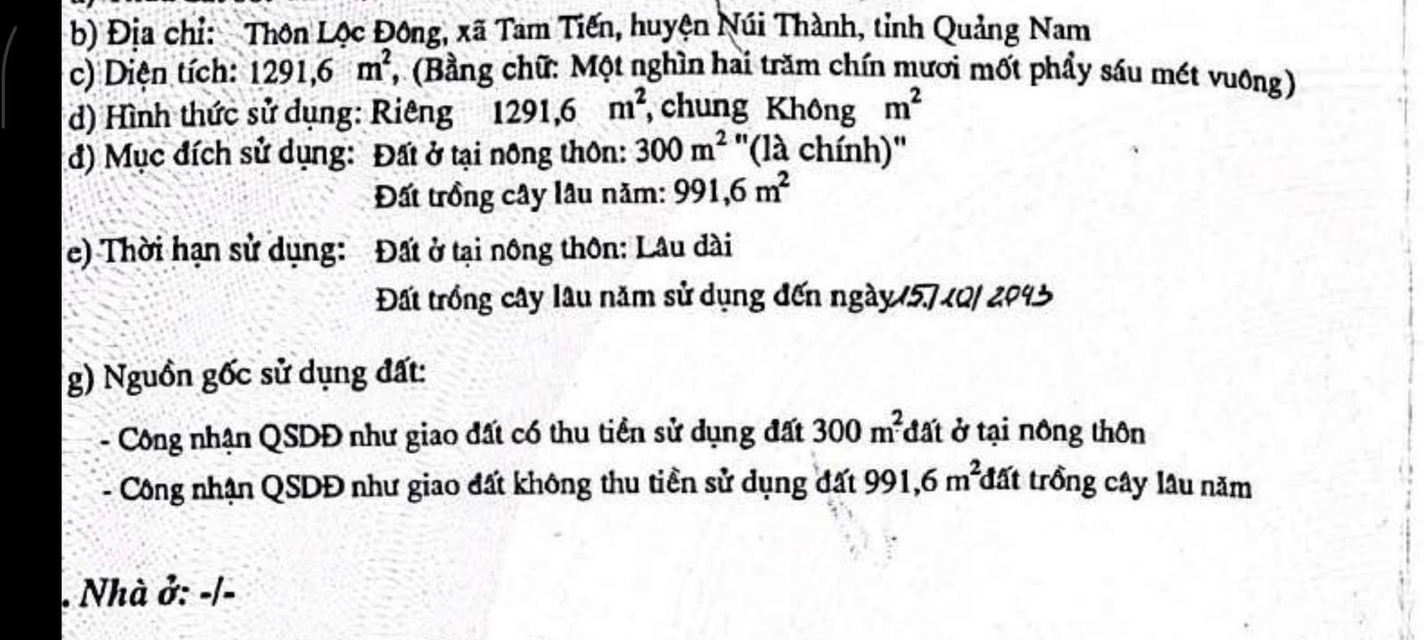 Đất nền Tam Thanh Tam Kỳ 1300m² - Tiềm năng tăng giá vượt trội!
