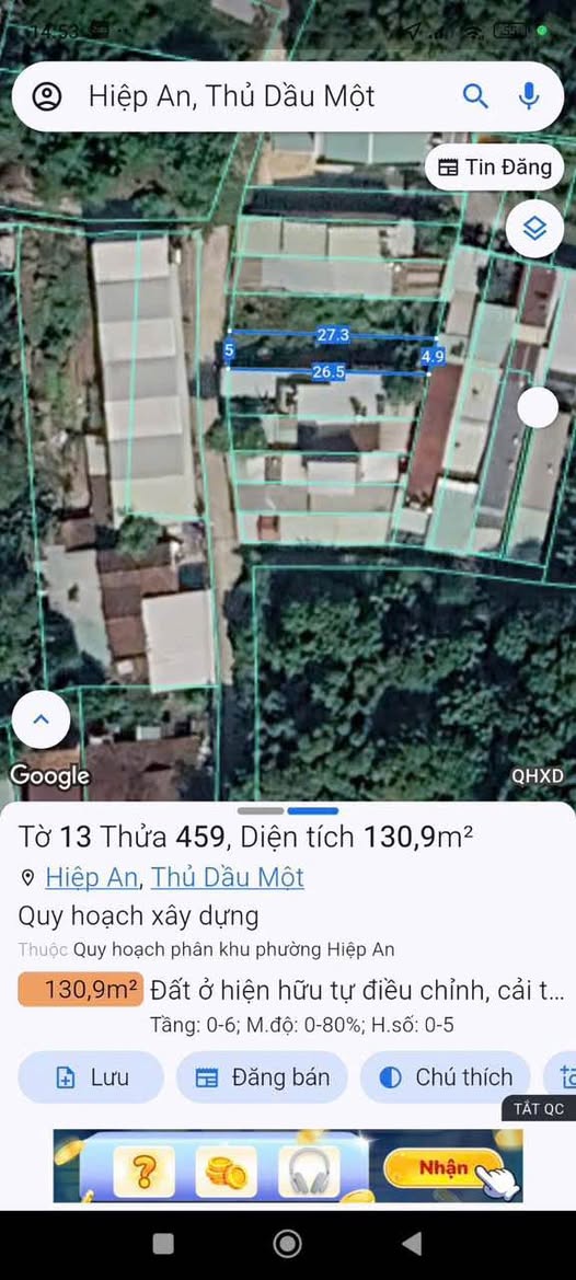 Đất Nền Hiệp An 131m² - 1.8 Tỷ - Gần Chợ, Trường, UBP Thủ Dầu Một