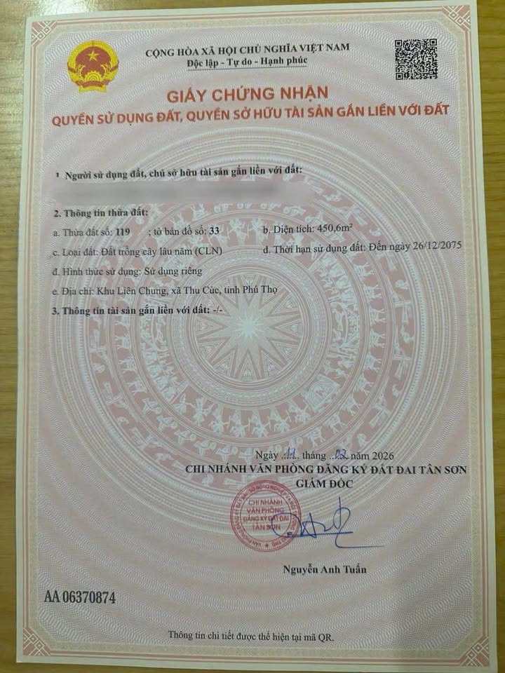 Đất Mặt QL32 526m² Phú Thọ - Chỉ 200 Triệu, Cơ Hội Đầu Tư Sinh Lời