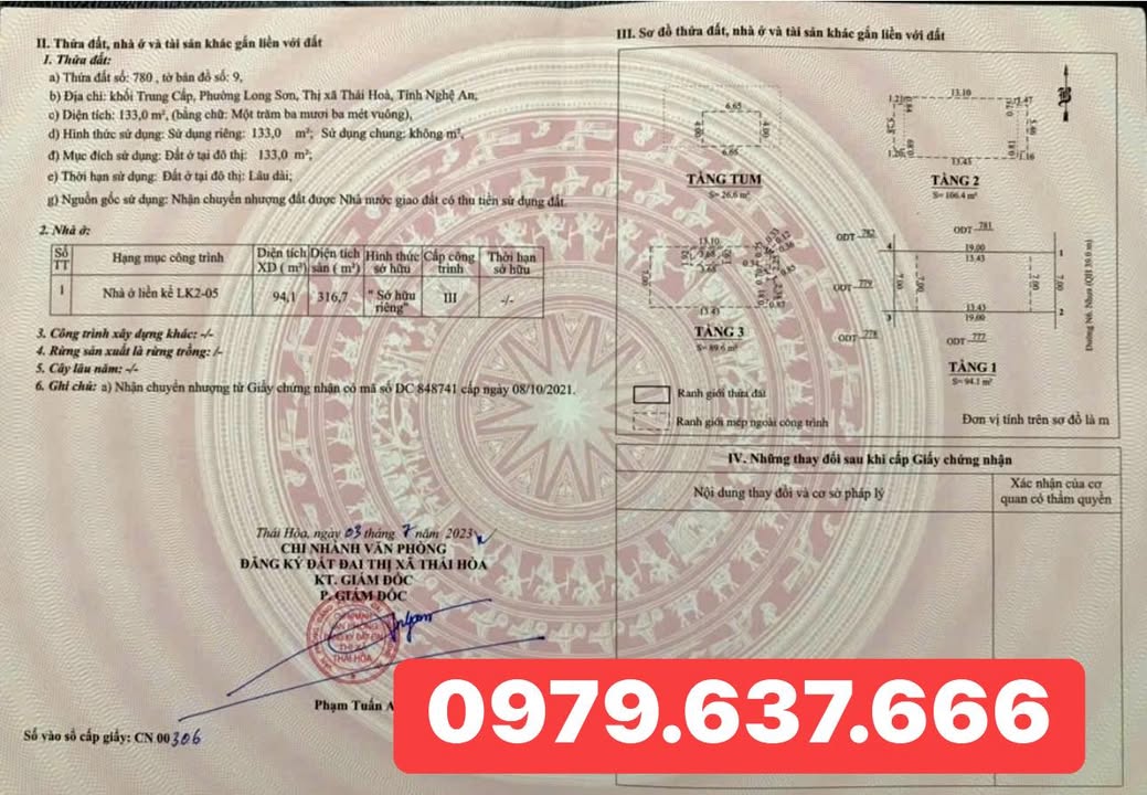 Shophouse Thái Hoà Nghĩa Đàn 133m² - Vị trí đắc địa