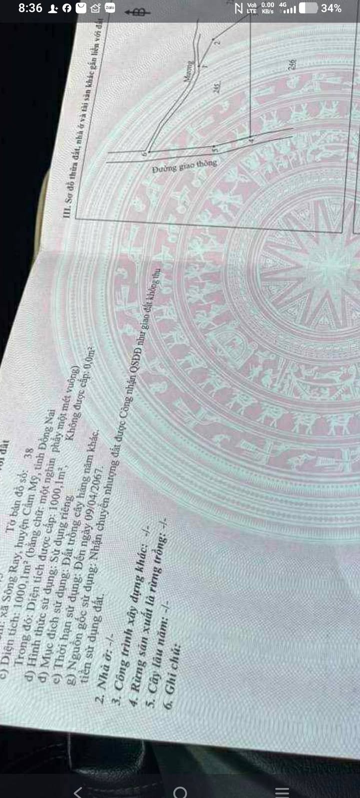 Đất Nền 1000m² Sông Ray, Cẩm Mỹ, Đồng Nai - Giá Chỉ 670 Triệu