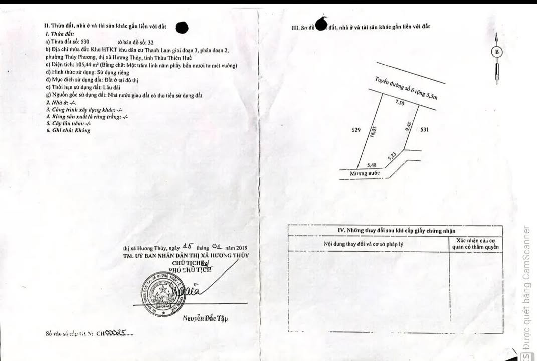 Đất Nền KQH Thanh Lam, Huế 105m² - Sổ Hồng Sẵn Sàng, Giá 1.3 Tỷ