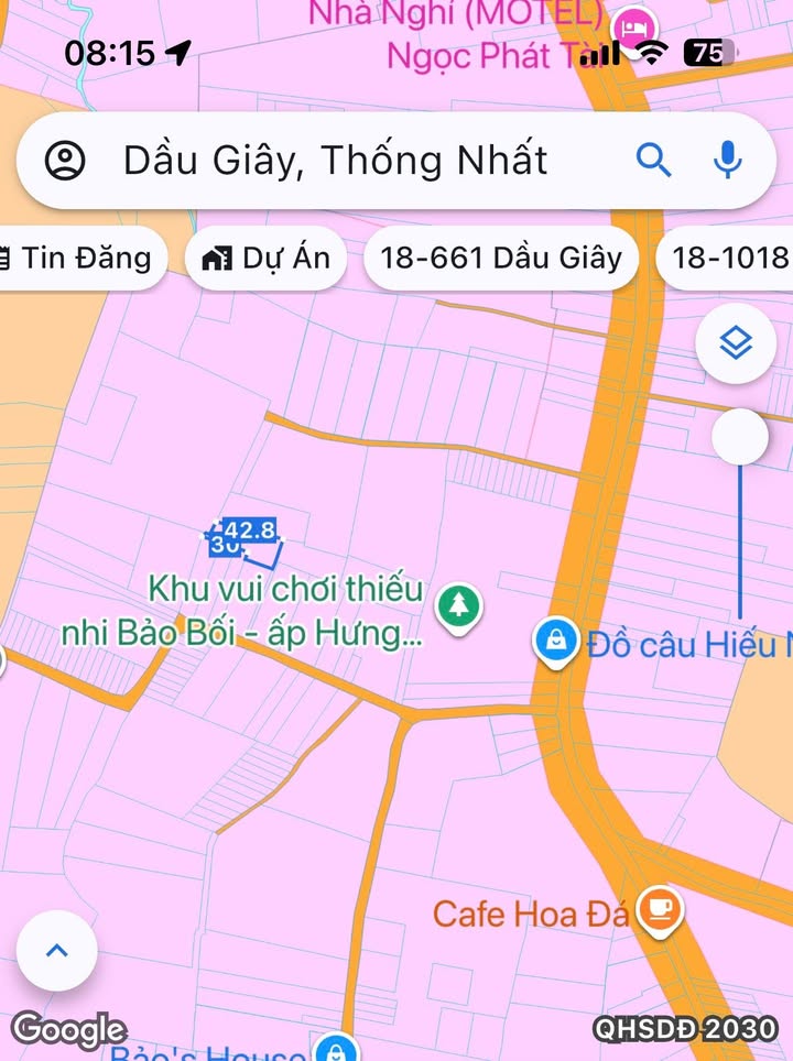 Đất nền Hưng Nghĩa, Thống Nhất 654m² - Sổ đỏ chính chủ