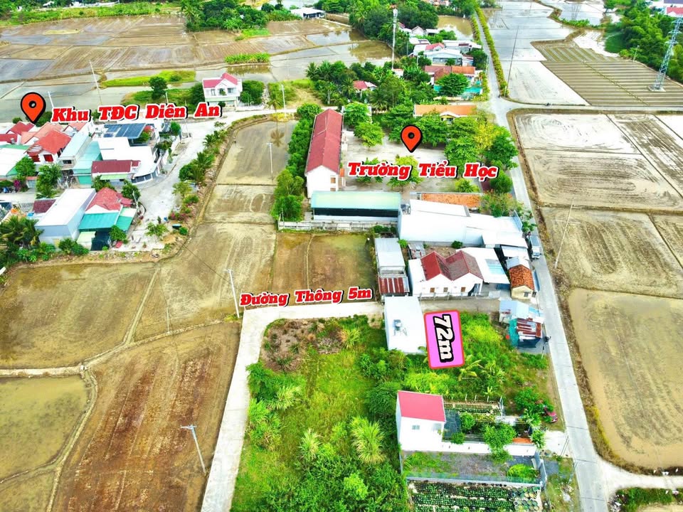 Đất nền Diên An, Diên Khánh 72m² giá 1.499 tỷ - Tiềm năng tăng giá vượt trội!