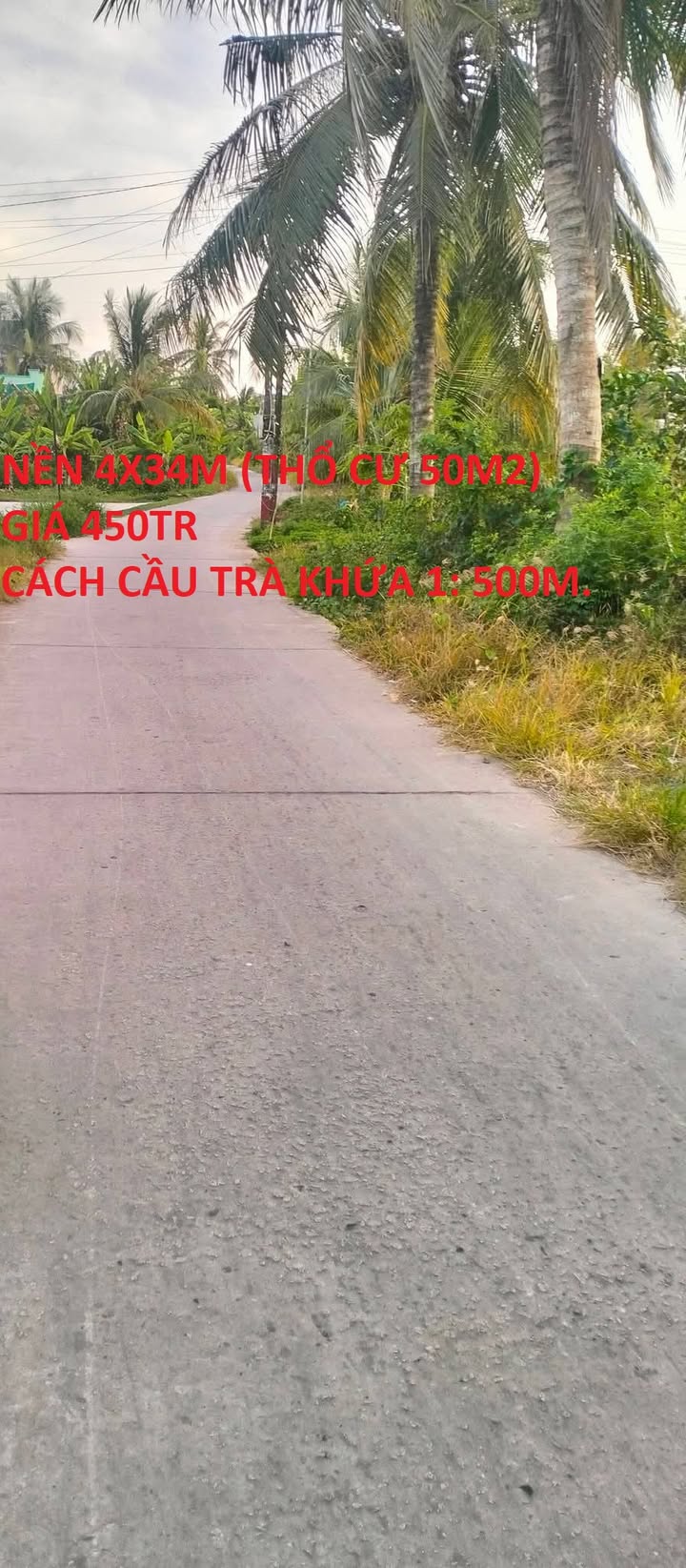 Đất nền Trà Khứa Trà Cú 136m² giá 450 triệu - Tiềm năng tăng giá!