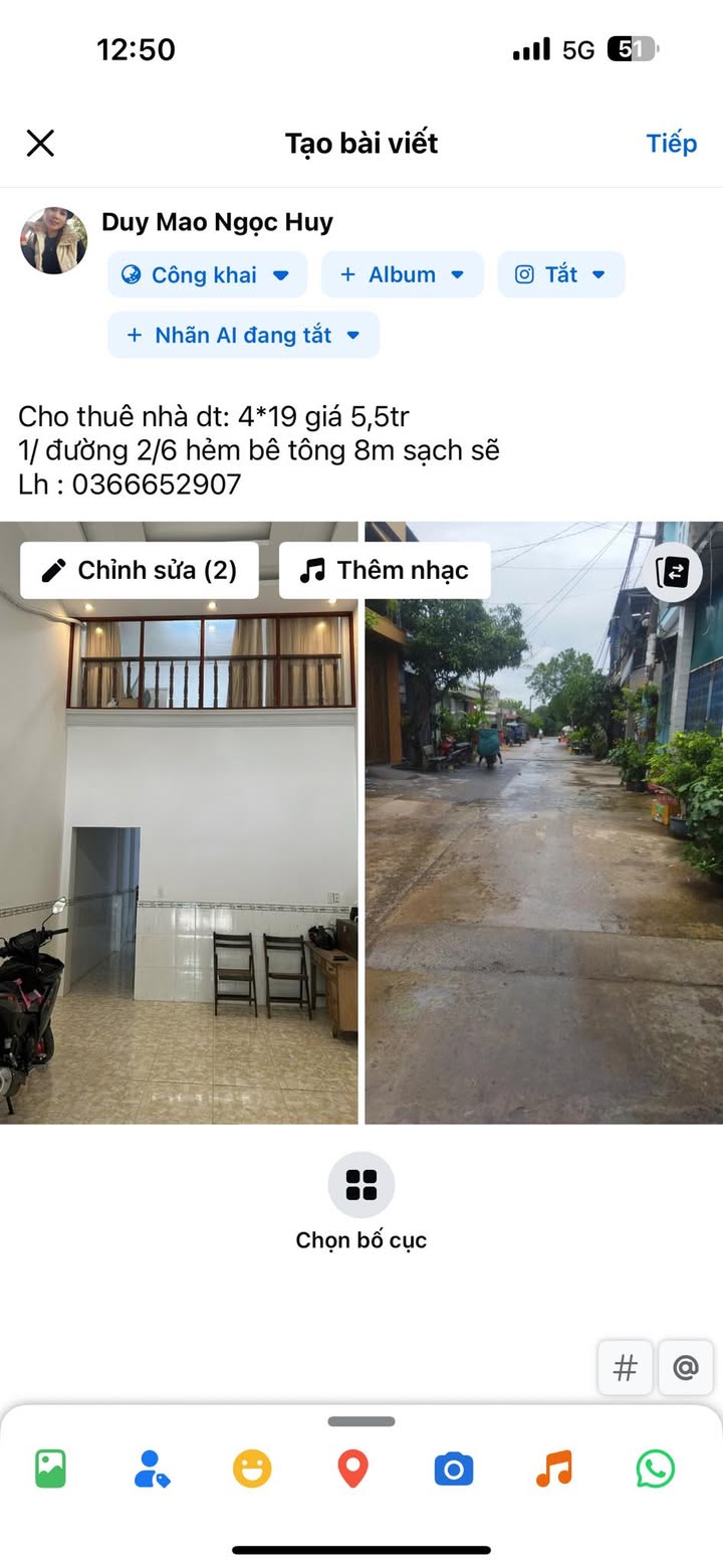 Nhà riêng Bình Chánh 76m² - Hẻm Ô tô vào tận nhà, giá 5.5 triệu!