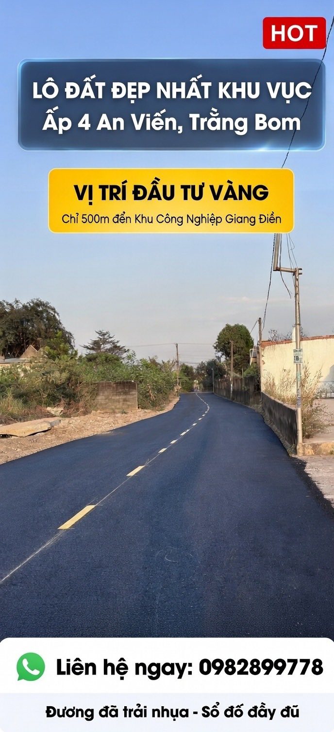 Đất nền An Viễn, Trảng Bom 145m² - Đầu tư sinh lời ngay cạnh KCN!