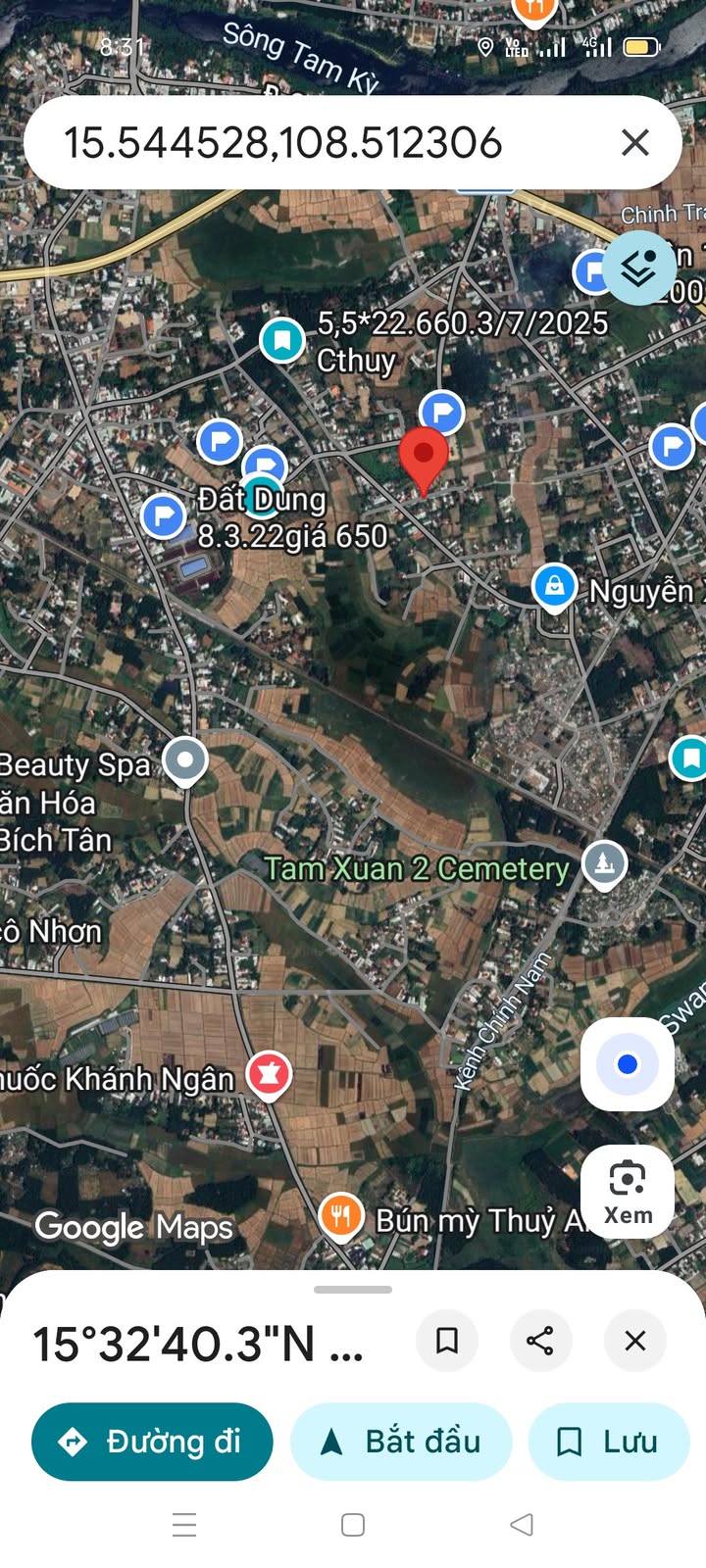 Đất nền Thôn Khương Mỹ, Tam Xuân I 126m² - Đường to ô tô thông thoáng!