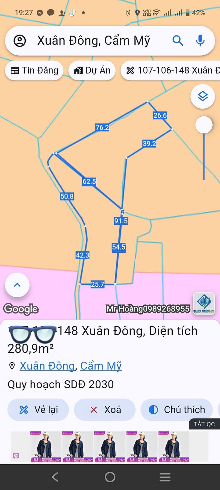 Bán đất 4676m² Xuân Tây, Cẩm Mỹ - Sổ hồng, có nhà kiên cố, mặt tiền 90m