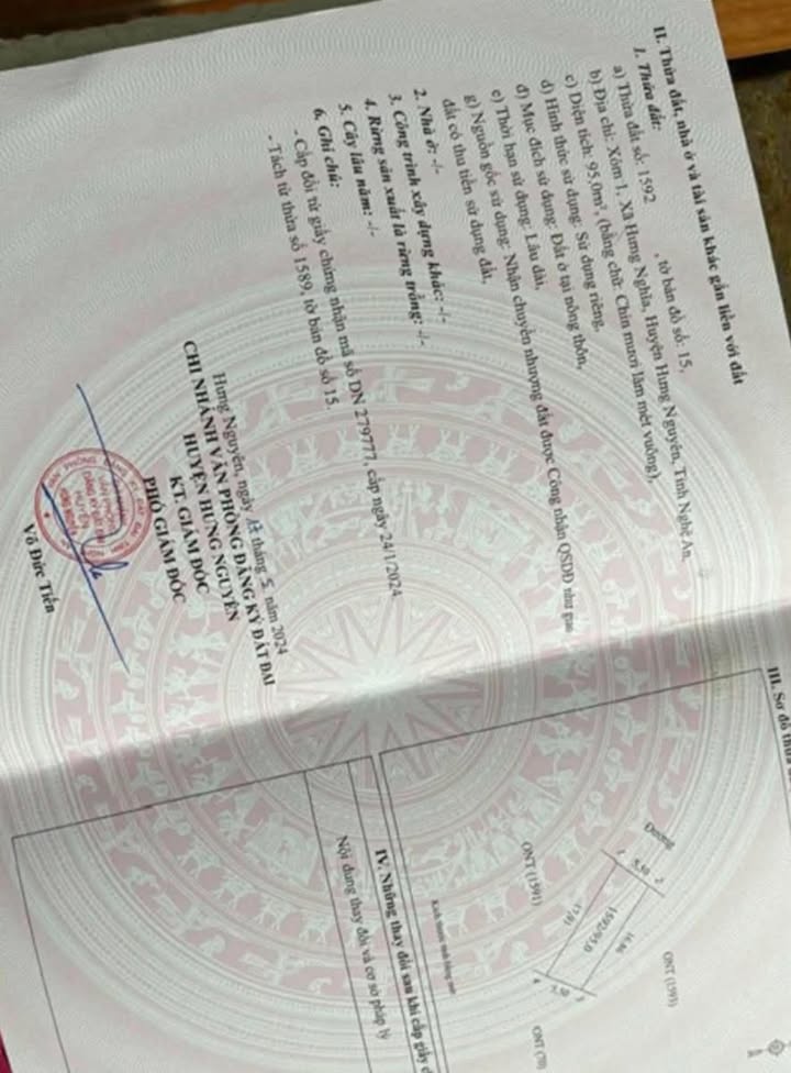 Đất nền Hưng Nghĩa 95m² giá 1.4 tỷ - Sổ đỏ chính chủ, gần Vinh!