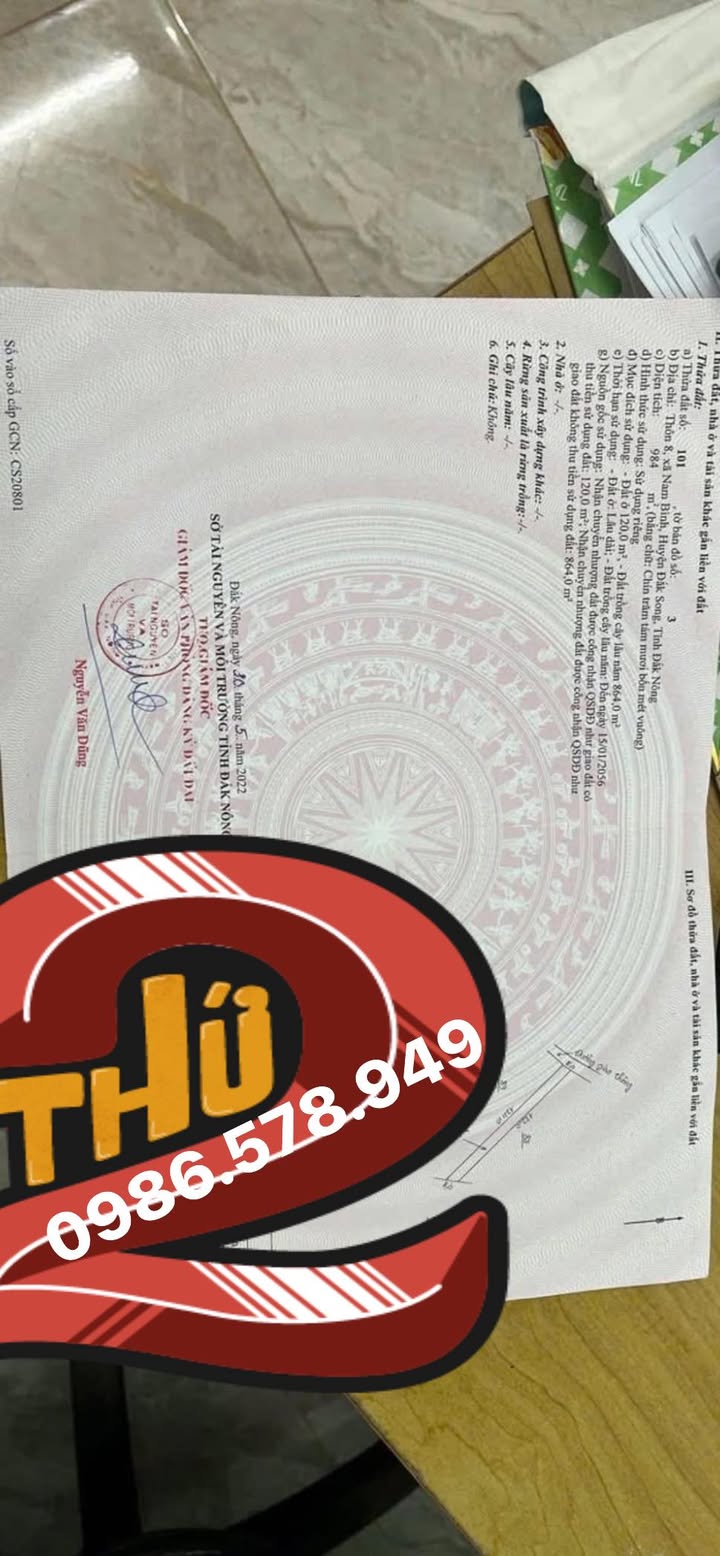 Đất nền Tuy Đức 992m² giá 1 tỷ - Tiềm năng tăng giá vượt trội!