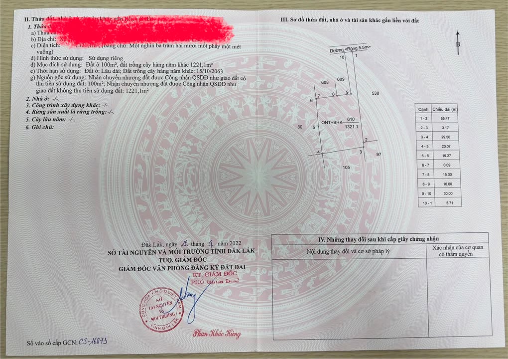 Đất Nền 1300m² Sổ Đỏ Tại Hòa Khánh, Đắk Lắk - Giá Đầu Tư 1.75 Tỷ