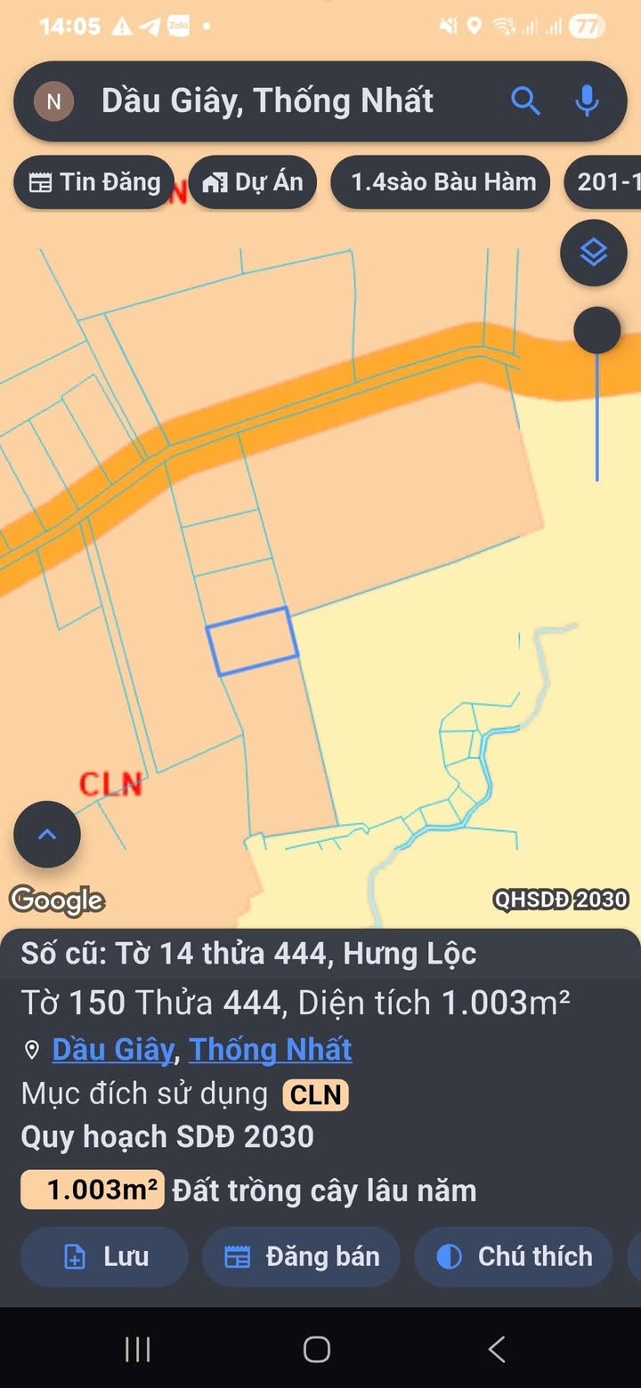 Đất nền Dầu Giây Đồng Nai 1000m² - Giá chỉ 490 triệu - Sổ đỏ sẵn sàng