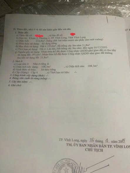 Đất nền TP Vĩnh Long 217m² - Sổ đỏ chính chủ, giá cực tốt!