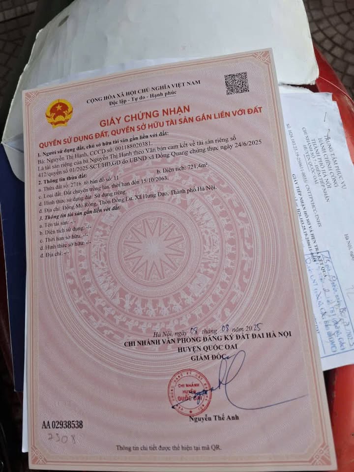 Đất nền Quốc Oai 7200m² - Đường to ô tô, tiềm năng lớn!