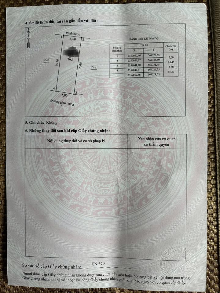 Đất nền vuông vắn 76.8m² Phường Tân Dân, Việt Trì - Giá 4.x Tỷ